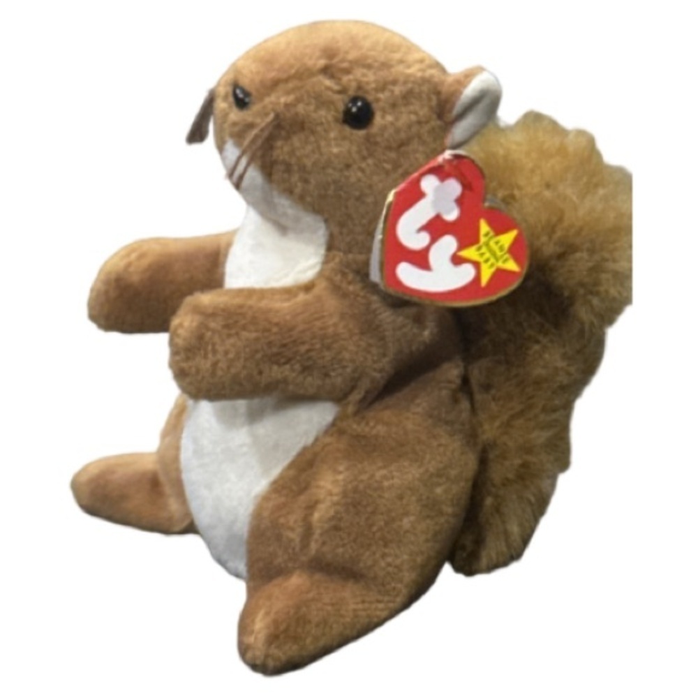 Ty plush Brown and White Squirrel NUTS Plush Toy